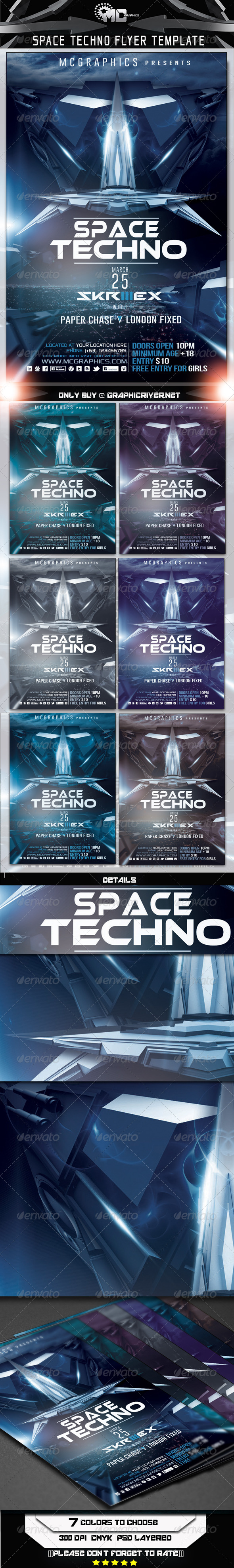 GraphicRiver Space Techno Flyer Template 6790953 GraphicRiver Space Techno Flyer Template 6790953