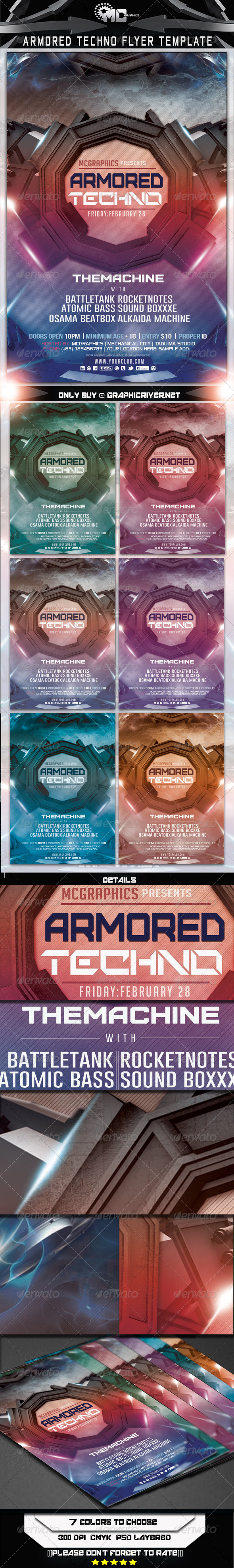 GraphicRiver Armored Techno Flyer Template 6791569 GraphicRiver Armored Techno Flyer Template 6791569