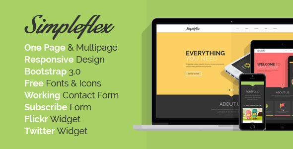 ThemeForest Simpleflex OnePage & MultiPage Flat HTML templat 6790515 ThemeForest Simpleflex OnePage & MultiPage Flat HTML templat 6790515