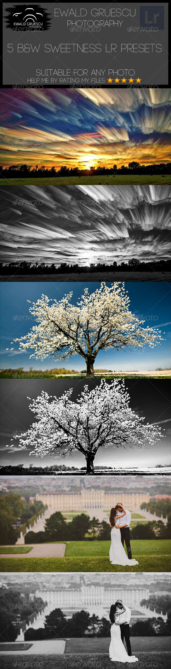 GraphicRiver 5 B&W Sweetness Lightroom Presets 6793621 GraphicRiver 5 B&W Sweetness Lightroom Presets 6793621