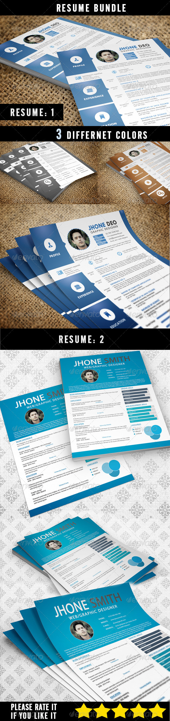 GraphicRiver Resume Bundle 6796110 GraphicRiver Resume Bundle 6796110