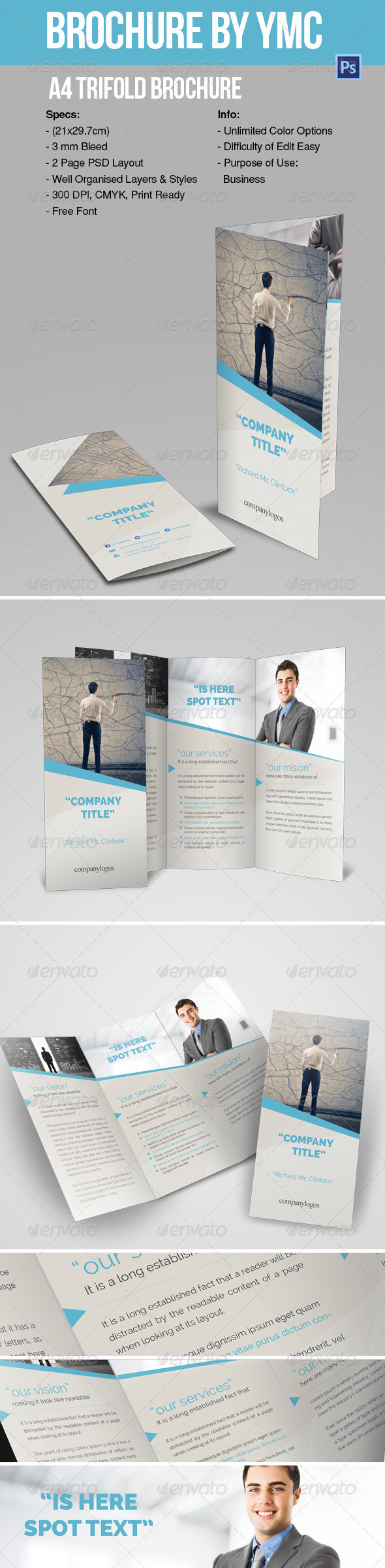GraphicRiver A4 Trifold Brochure YMC Design 6796967 GraphicRiver A4 Trifold Brochure YMC Design 6796967