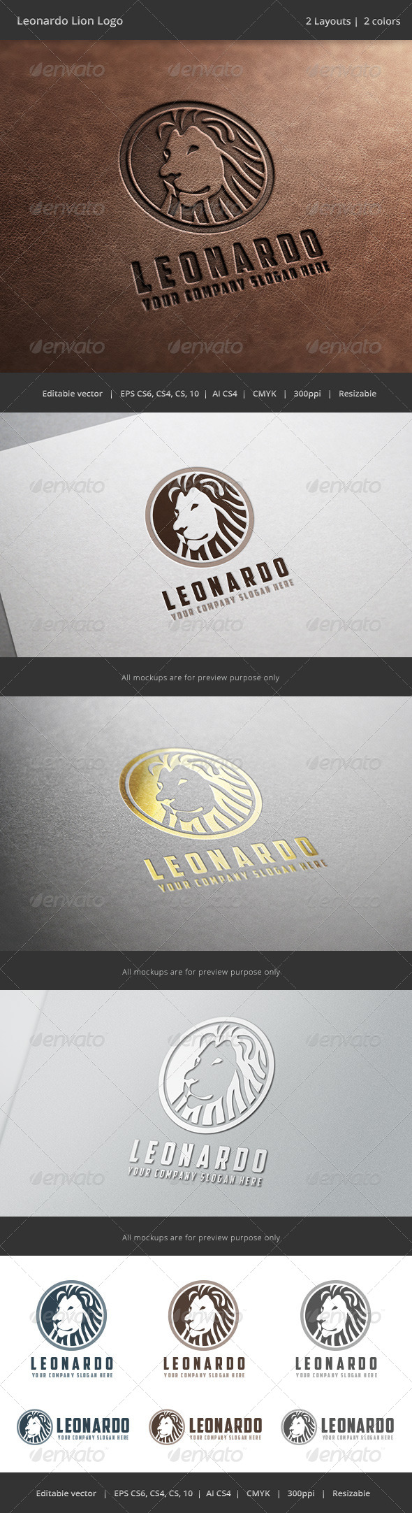 GraphicRiver Leonardo Lion Logo 6798172 GraphicRiver Leonardo Lion Logo 6798172