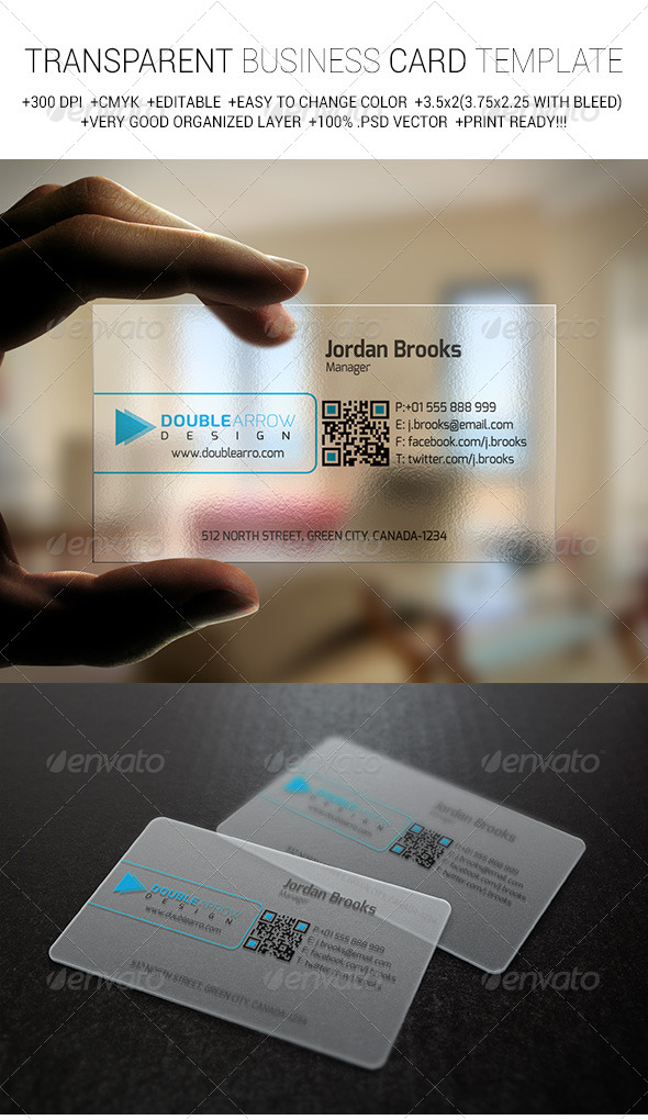 GraphicRiver Transparent Business Card Template V-1 6799122 GraphicRiver Transparent Business Card Template V-1 6799122