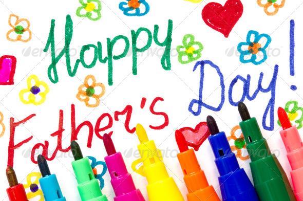 Happy father’s day card made by a child