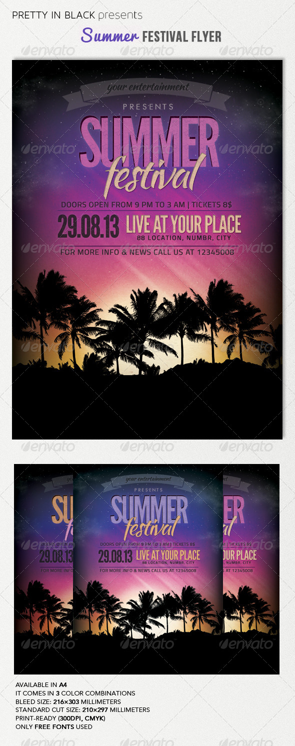 GraphicRiver Summer Festival Flyer 6804344 GraphicRiver Summer Festival Flyer 6804344