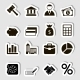 Business Icons Set as Labels