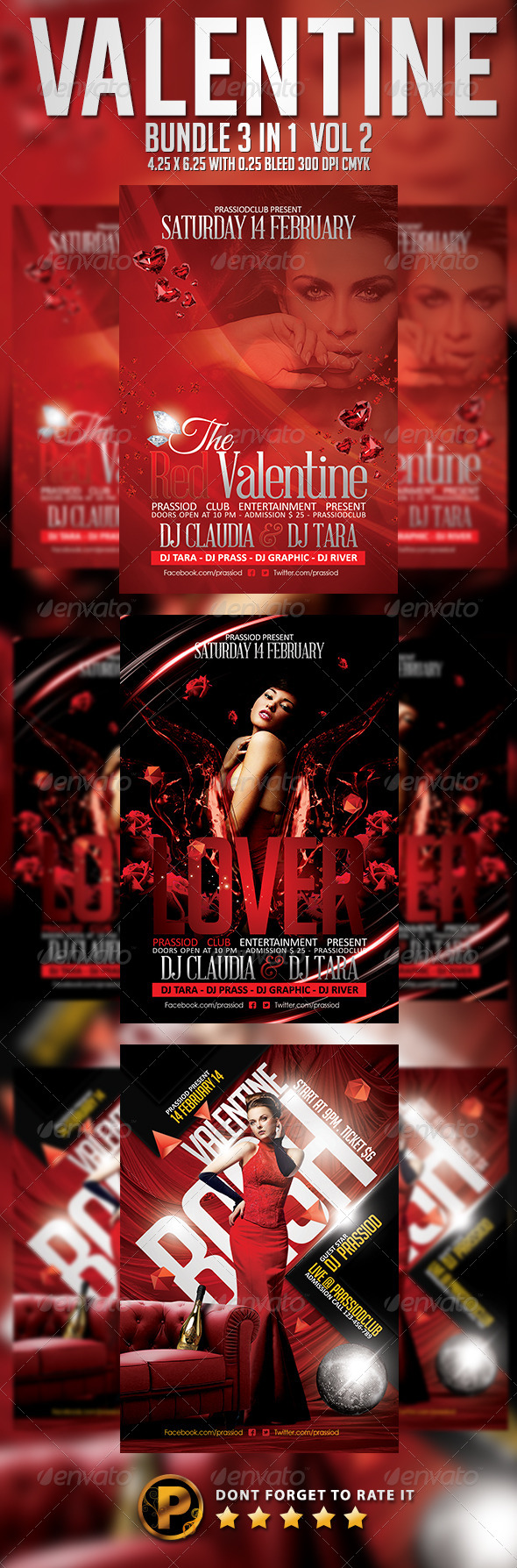 GraphicRiver Valentine Flyer Template Bundle 3 In 1 Vol 2 6806936 GraphicRiver Valentine Flyer Template Bundle 3 In 1 Vol 2 6806936