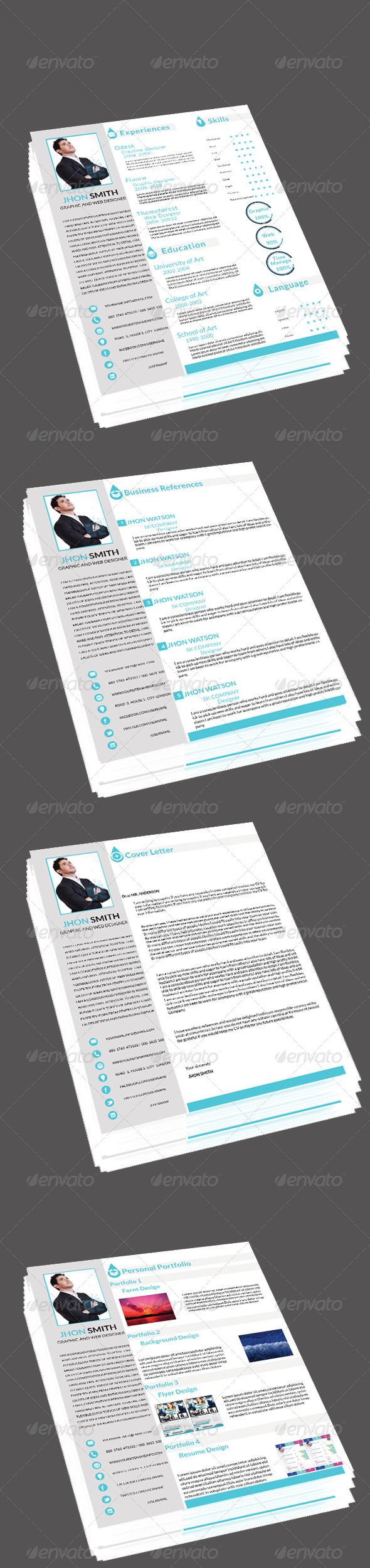 GraphicRiver Clean & Modern Resume CV 6806861 GraphicRiver Clean & Modern Resume CV 6806861