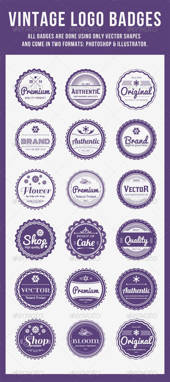 GraphicRiver Vintage Logo Badges 6807318 GraphicRiver Vintage Logo Badges 6807318