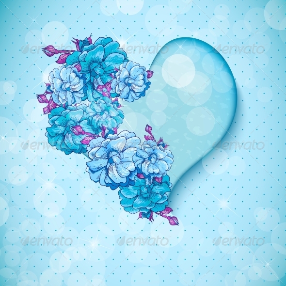 GraphicRiver Valentine s Day Floral Background with Hearts 6807321 GraphicRiver Valentine s Day Floral Background with Hearts 6807321