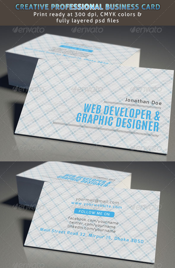 GraphicRiver Web Developer Business Card 6812391 GraphicRiver Web Developer Business Card 6812391