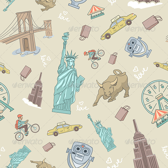 GraphicRiver New York Seamless Pattern 6812554 GraphicRiver New York Seamless Pattern 6812554