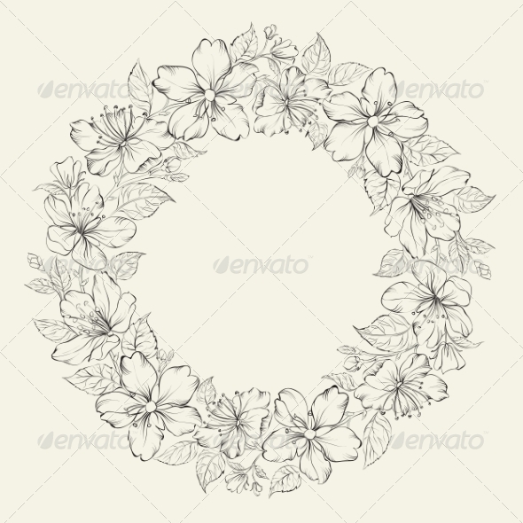 GraphicRiver Floral Wreath Wedding Design 6813016 GraphicRiver Floral Wreath Wedding Design 6813016