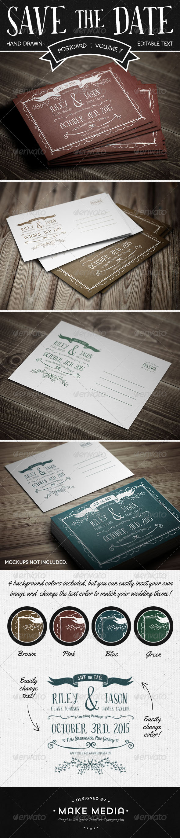 GraphicRiver Save The Date Postcard Volume 7 6815558 GraphicRiver Save The Date Postcard Volume 7 6815558
