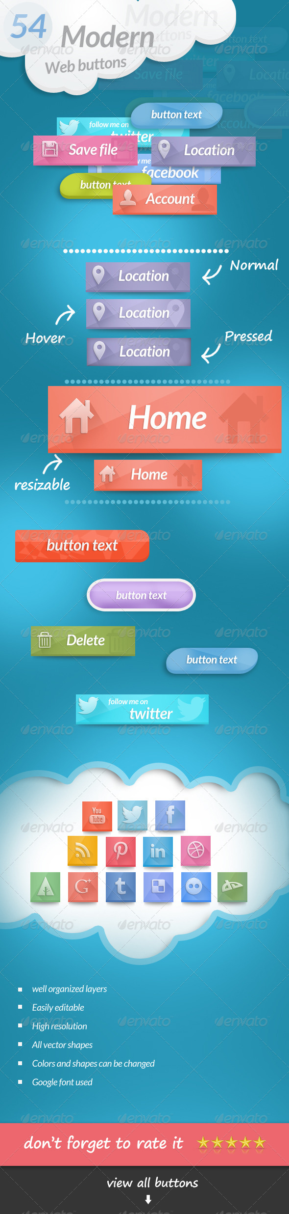 GraphicRiver 54 Modern Web Buttons 6812373 GraphicRiver 54 Modern Web Buttons 6812373