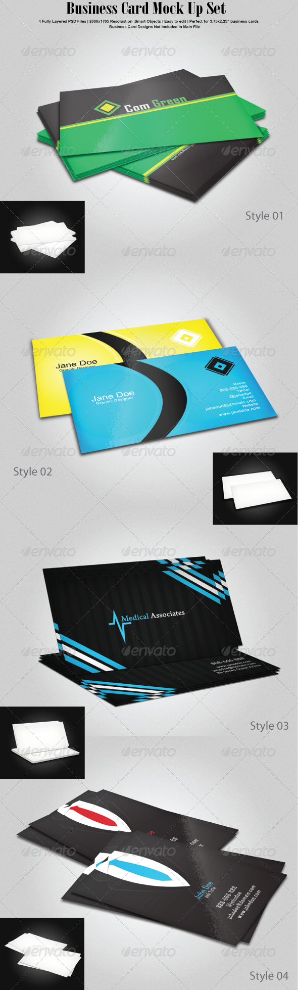 GraphicRiver Business Card Mock Up Set 6812401 GraphicRiver Business Card Mock Up Set 6812401