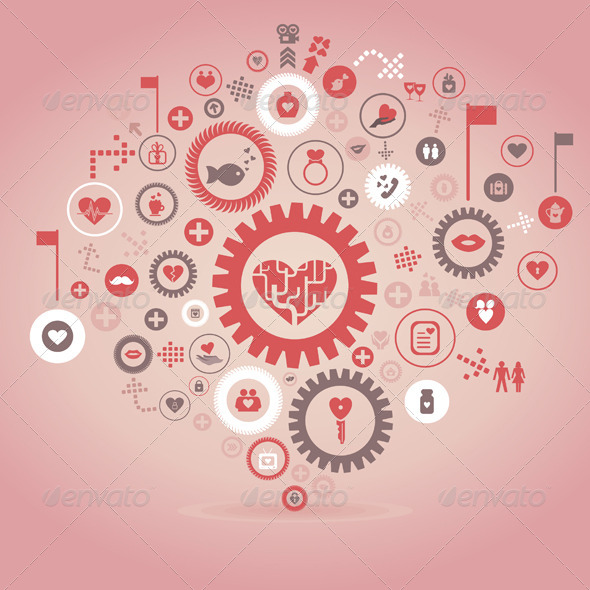 GraphicRiver Love a Gear Wheel 6818664 GraphicRiver Love a Gear Wheel 6818664