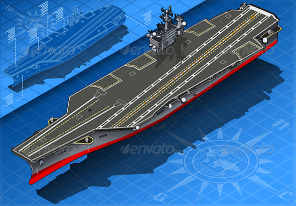 GraphicRiver Isometric Aircraft Carrier in Front View 6819105 GraphicRiver Isometric Aircraft Carrier in Front View 6819105
