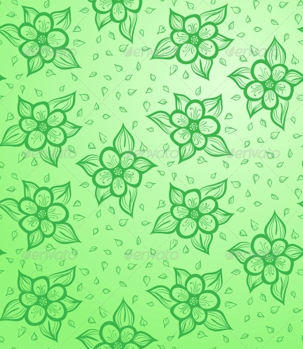 Seamless Floral Background (Backgrounds)