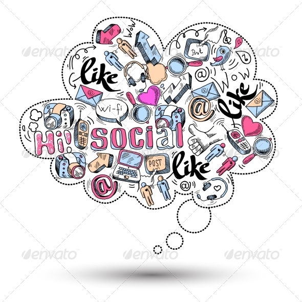 Doodle Social Media Infographics (Communications)