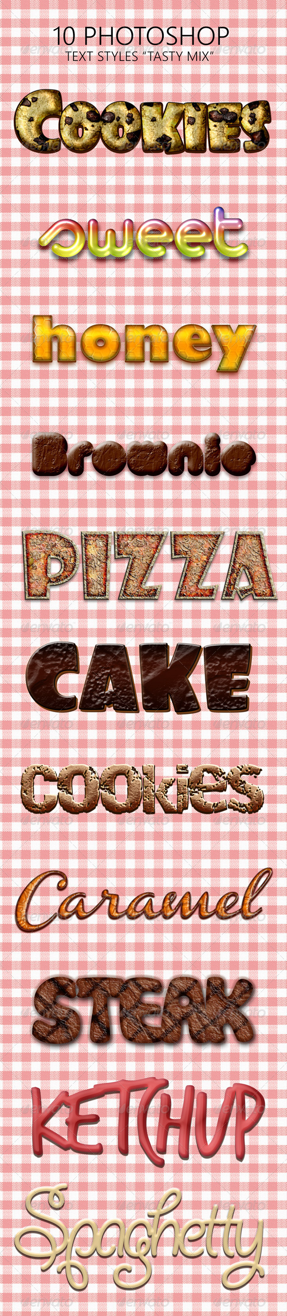 GraphicRiver 10 Photoshop Styles Tasty Mix 6820660 GraphicRiver 10 Photoshop Styles Tasty Mix 6820660