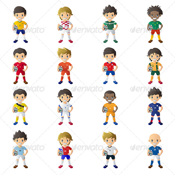 GraphicRiver Boys with Soccer Jersey s and Balls 6823778 GraphicRiver Boys with Soccer Jersey s and Balls 6823778