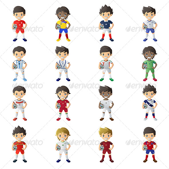 GraphicRiver Boys with Soccer Jersey s and Balls 6823779 GraphicRiver Boys with Soccer Jersey s and Balls 6823779
