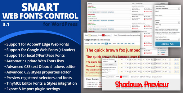 Smart Web Fonts Control - CodeCanyon Item for Sale