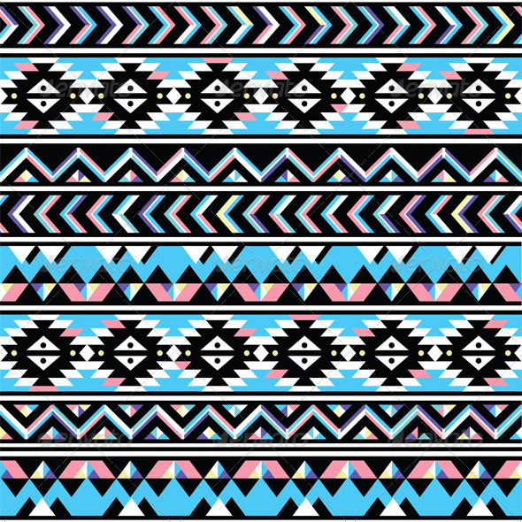 GraphicRiver Tribal Aztec Seamless Blue and Pink Pattern 6826489 GraphicRiver Tribal Aztec Seamless Blue and Pink Pattern 6826489