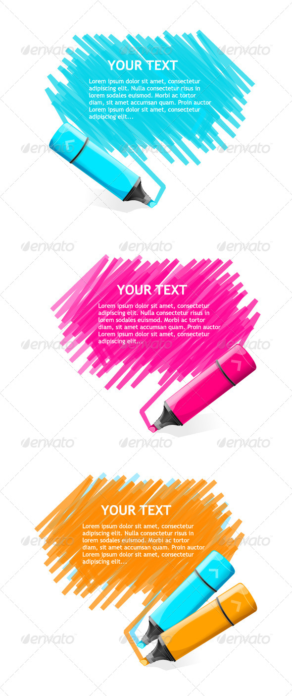 GraphicRiver Markers Text Boxes Set 6826643 GraphicRiver Markers Text Boxes Set 6826643