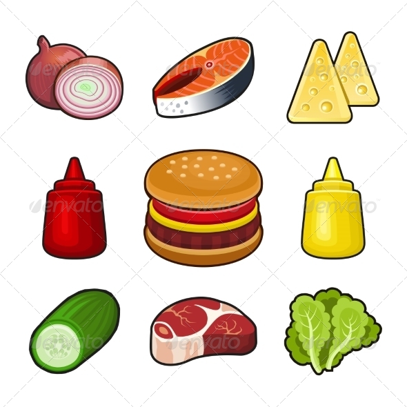 GraphicRiver Burger Icons Set 6826902 GraphicRiver Burger Icons Set 6826902