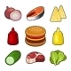 Burger Icons Set