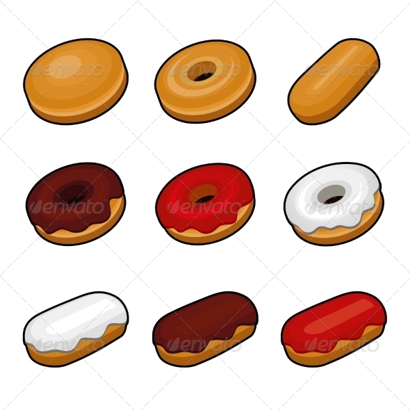 GraphicRiver Colorful Donuts 6826919 GraphicRiver Colorful Donuts 6826919