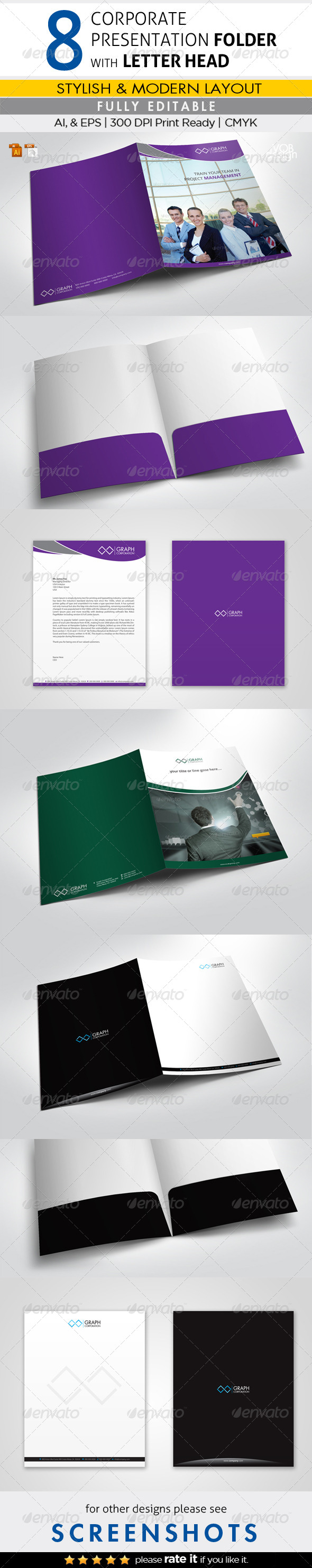 GraphicRiver 8 Corporate Presentation Folder with Letterhead 6827653 GraphicRiver 8 Corporate Presentation Folder with Letterhead 6827653