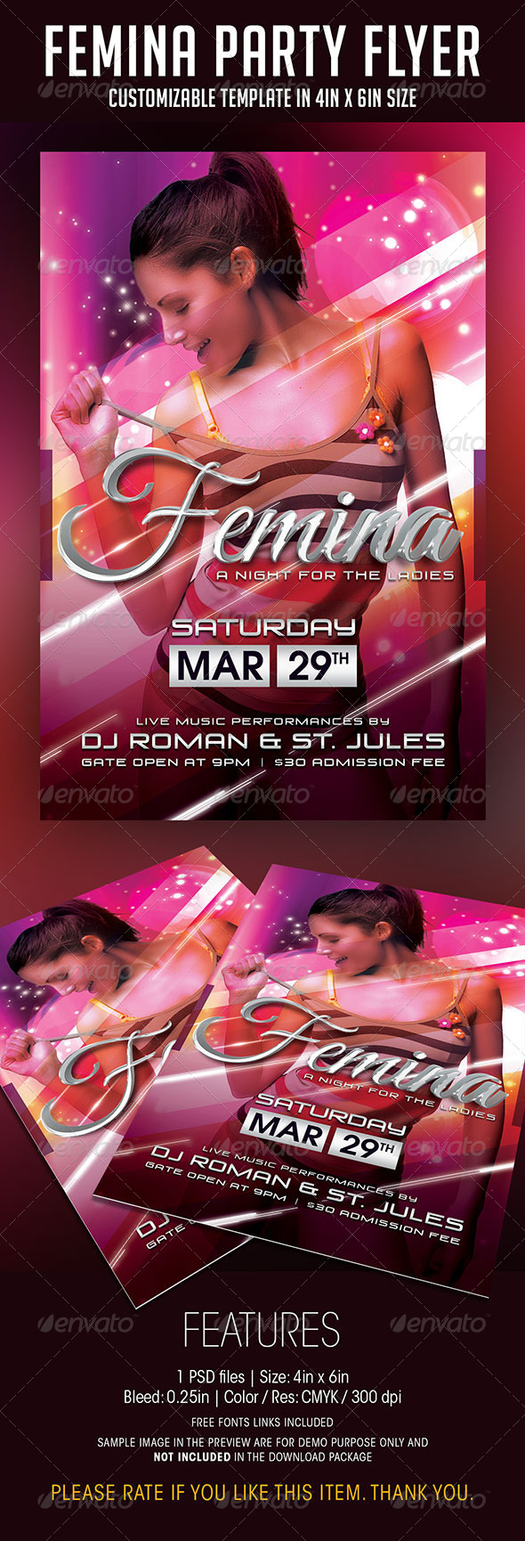 GraphicRiver Femina Ladies Night Party Flyer 6828144 GraphicRiver Femina Ladies Night Party Flyer 6828144