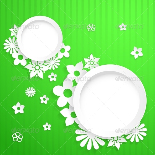 GraphicRiver Background with Circles and Paper Flowers 6828773 GraphicRiver Background with Circles and Paper Flowers 6828773