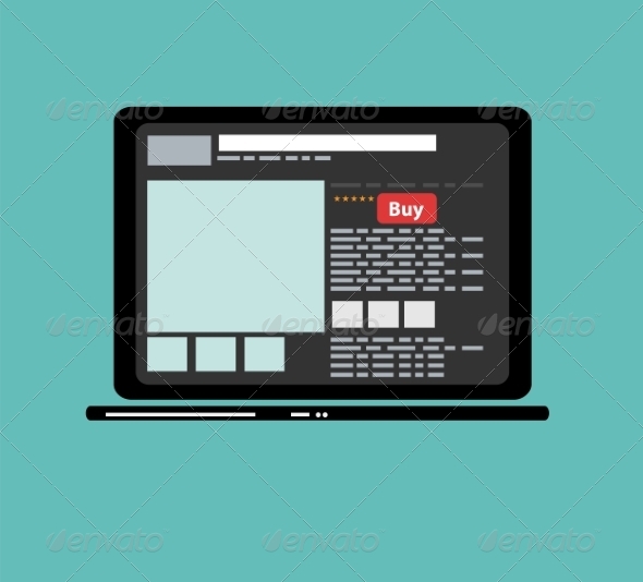 GraphicRiver Online Shopping Flat Laptop 6828861 GraphicRiver Online Shopping Flat Laptop 6828861
