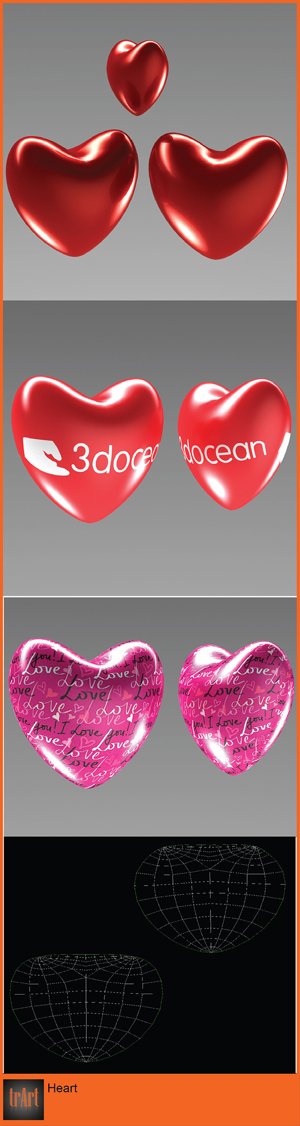 3DOcean 3D love heart valentines day 6829351 3DOcean 3D love heart valentines day 6829351