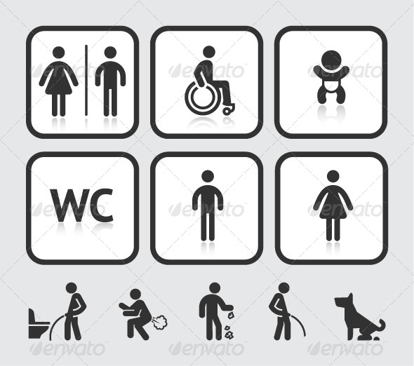 GraphicRiver Toilet Icons 6832786 GraphicRiver Toilet Icons 6832786