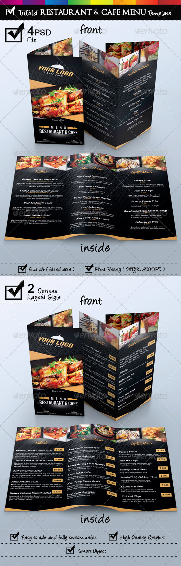 GraphicRiver Trifold Restaurant & Cafe Menu Template 6832892 GraphicRiver Trifold Restaurant & Cafe Menu Template 6832892