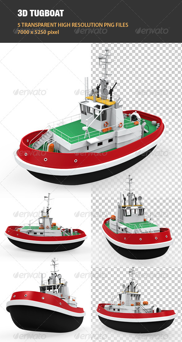 GraphicRiver 3D Tugboat 6833813 GraphicRiver 3D Tugboat 6833813