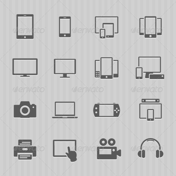 GraphicRiver Communication Device Icons 6833816 GraphicRiver Communication Device Icons 6833816