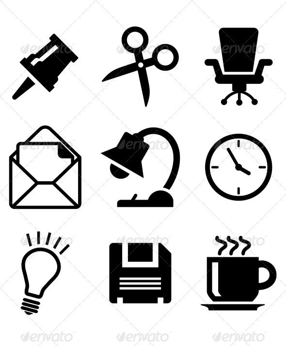 GraphicRiver Set of Office Icons 6835724 GraphicRiver Set of Office Icons 6835724