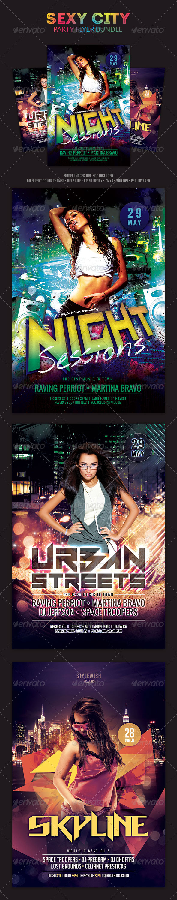 Sexy City Party Flyer Bundle - Clubs & Parties Events