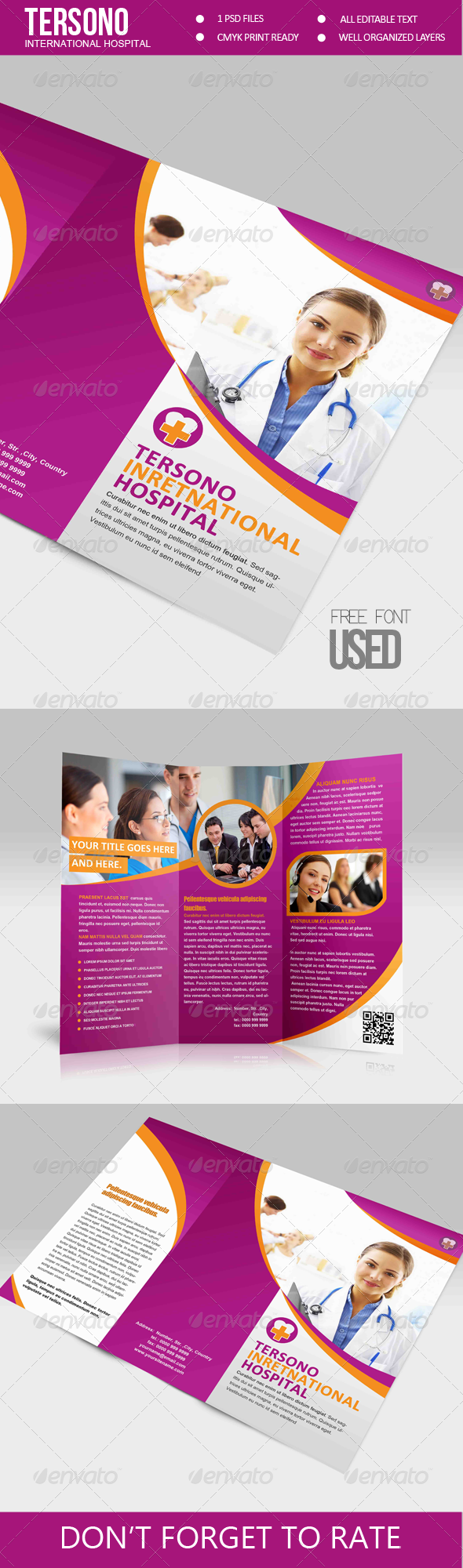 Trifold Brochure - Tersono Medical Template - Corporate Brochures