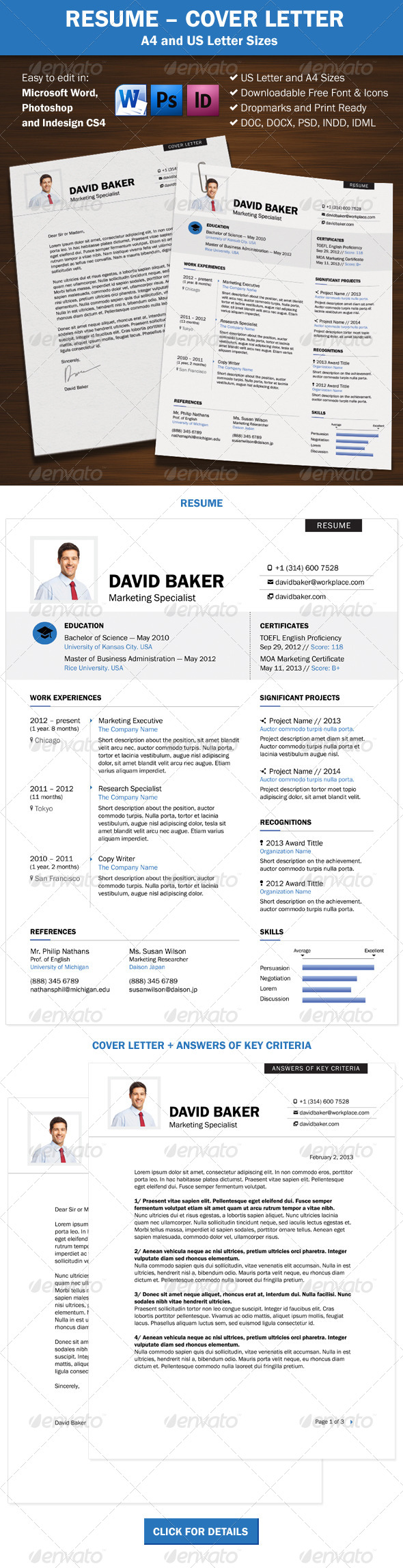 GraphicRiver Resume Cover Letter A4 and US Letter Sizes 6816929 GraphicRiver Resume Cover Letter A4 and US Letter Sizes 6816929