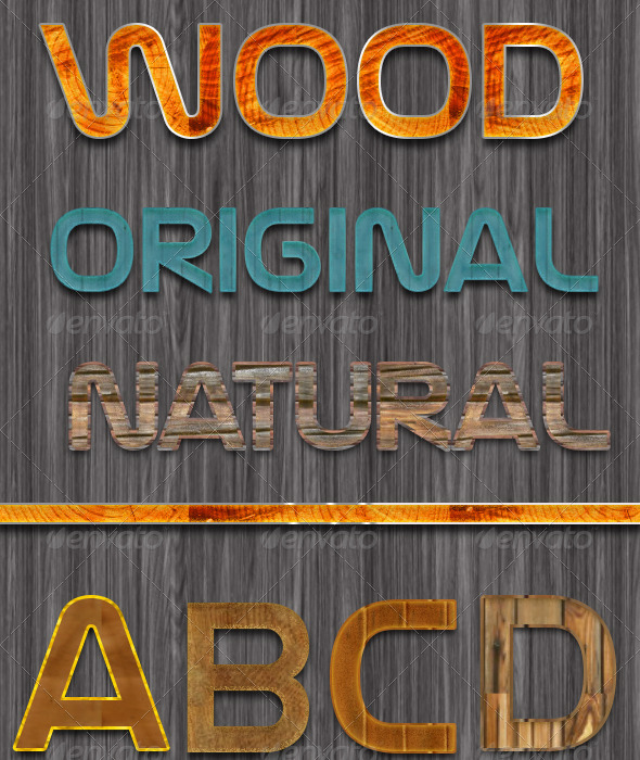 GraphicRiver Original Wood Text Styles 6840775 GraphicRiver Original Wood Text Styles 6840775