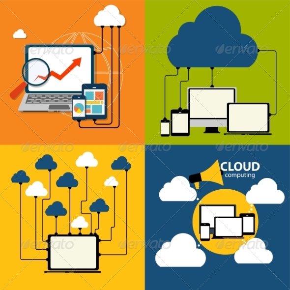 GraphicRiver Cloud Computing Concept on Different Devices 6841270 GraphicRiver Cloud Computing Concept on Different Devices 6841270