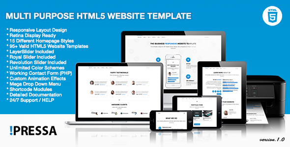 ThemeForest Pressa Multi Purpose HTML5 Website Template 6841385 ThemeForest Pressa Multi Purpose HTML5 Website Template 6841385